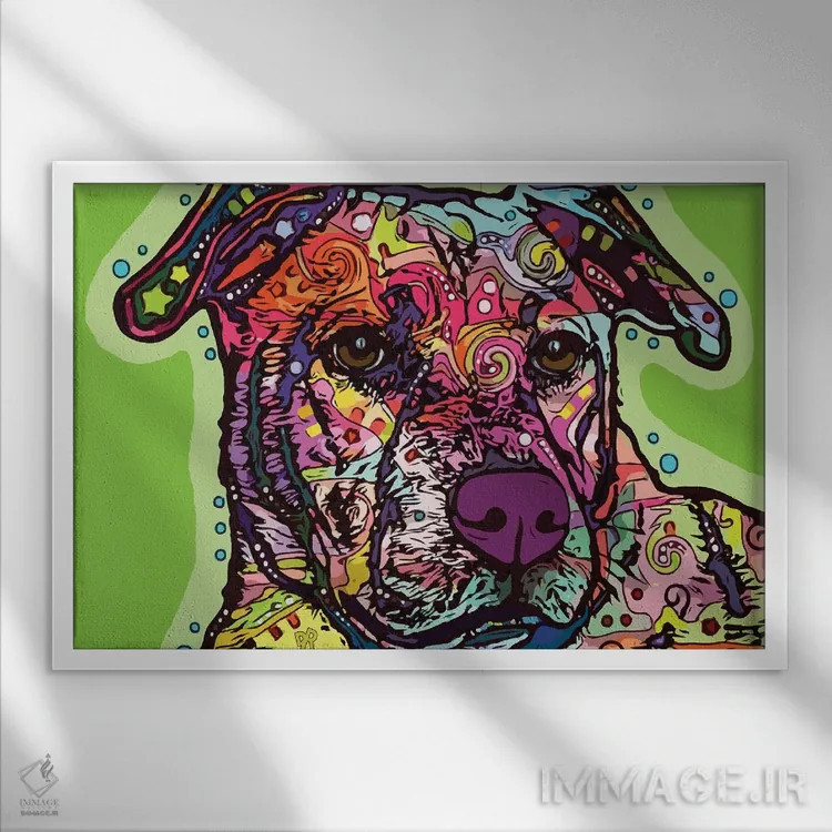 تابلو نگاه عشق اثر باور روسو - نمای قابدار سفید