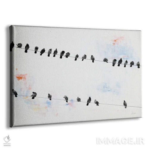 تابلو پرندگان روی سیم اثر دبورا رِوِل - نمای پرسپکتیو محصول