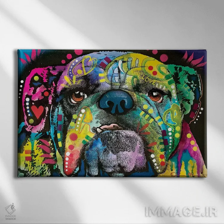 تابلو گاو مستقیم به جلو (کنایه یا طنز) اثر باور روسو - نمای روبهرو روی دیوار