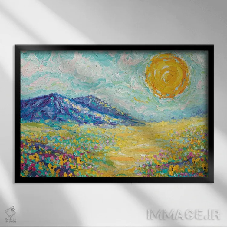 تابلو خورشید را دنبال کن اثر دروتا کوسی - نمای قابدار مشکی