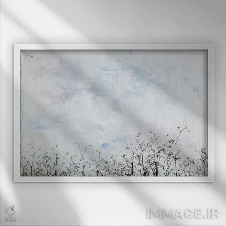 تابلو آن سوی پرچین اثر دبورا رِوِل - نمای قابدار سفید