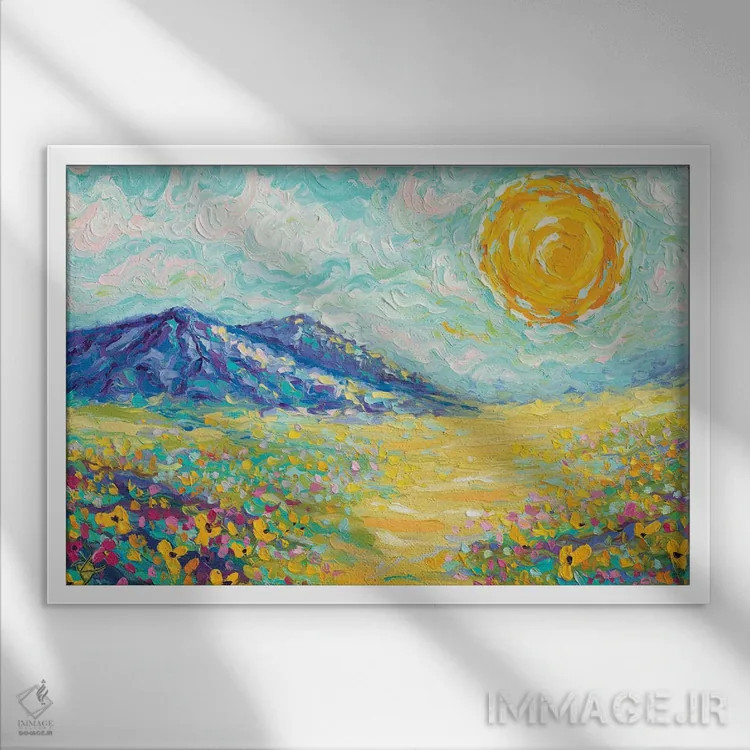 تابلو خورشید را دنبال کن اثر دروتا کوسی - نمای قابدار سفید