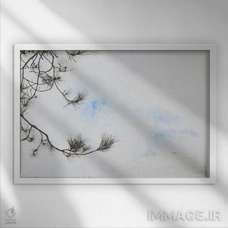 تابلو کاج قهوهای سوخته (سپیا نوع فیلتر/رنگ) اثر دبورا رِوِل - نمای قابدار سفید