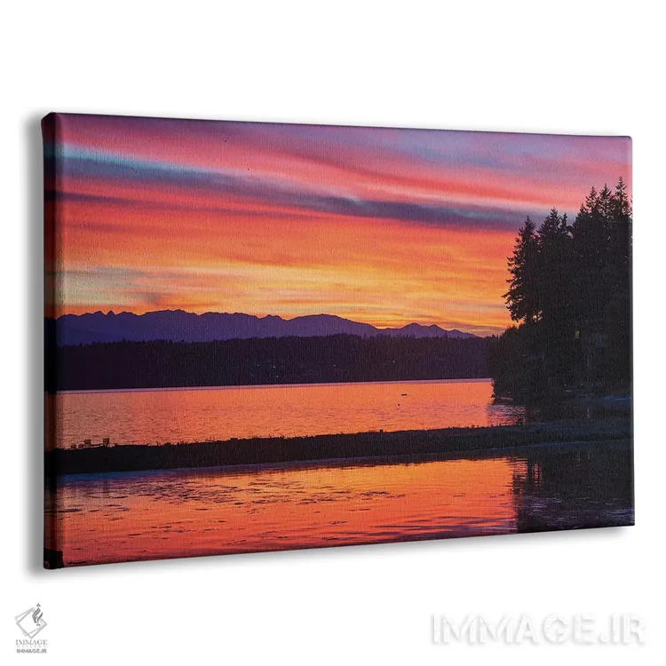 تابلو غروب پرشکوه، شبهجزیره کیتسَپ، واشینگتن، آمریکا اثر تریش دروی - نمای پرسپکتیو محصول
