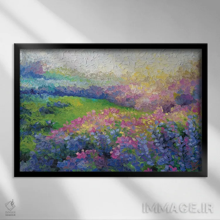 تابلو اسطوخودوس آفتابسوخته اثر دروتا کوسی - نمای قابدار مشکی