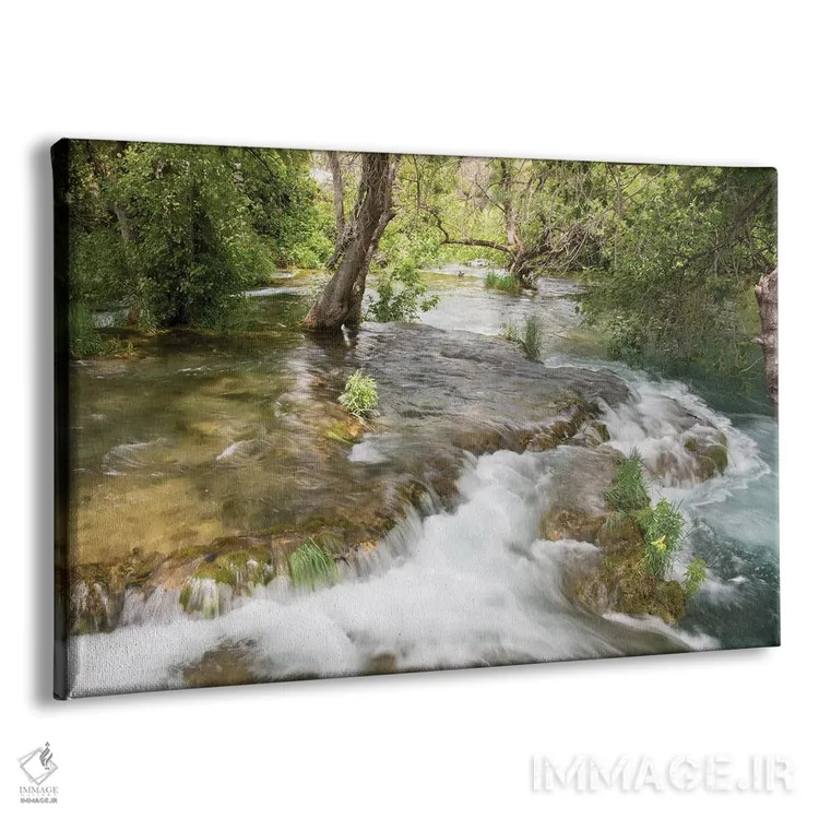 تابلو کرواسی. آبشارهای پارک ملی کرکا. میراث جهانی یونسکو. اثر تریش دروی - نمای پرسپکتیو محصول