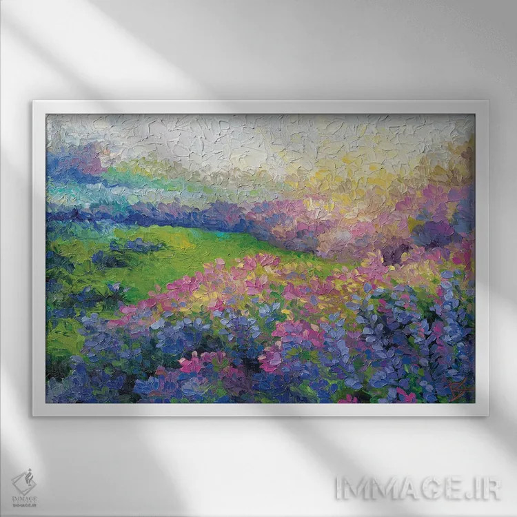 تابلو اسطوخودوس آفتابسوخته اثر دروتا کوسی - نمای قابدار سفید