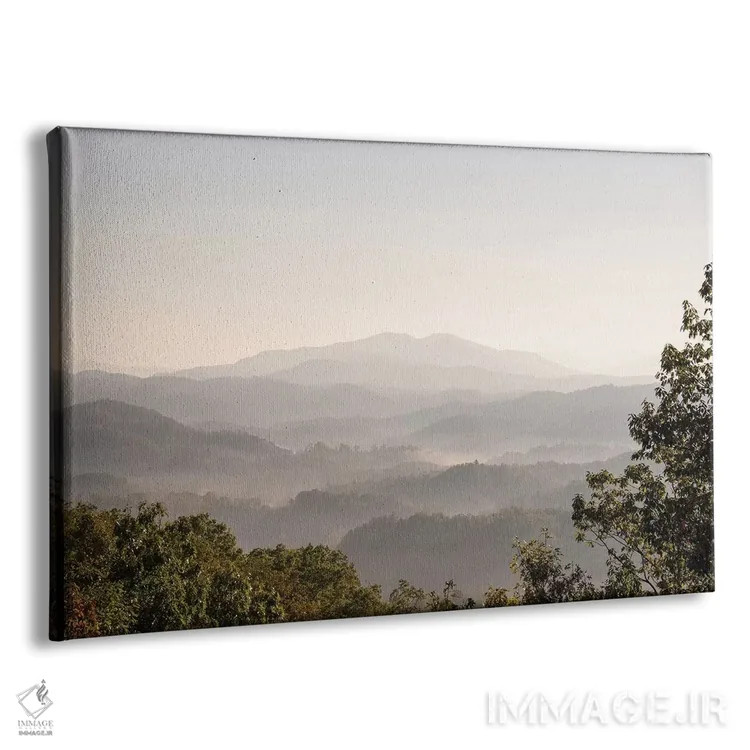 تابلو آمریکا، تنسی. چشمانداز کوههای اسموکی از پارکوی دامنه کوه. مه در درهها صبح زود اثر تریش دروی - نمای پرسپکتیو محصول
