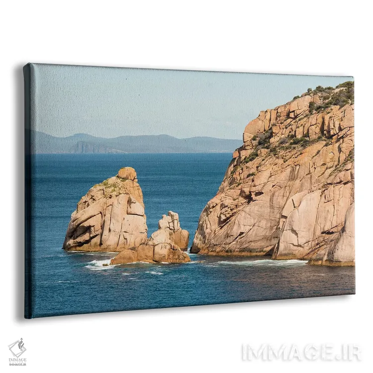 تابلو استرالیا، تاسمانی. چشمانداز از خلیج متروک در جزیره ماریا به سوی پارک ملی تاسمان اثر تریش دروی - نمای پرسپکتیو محصول