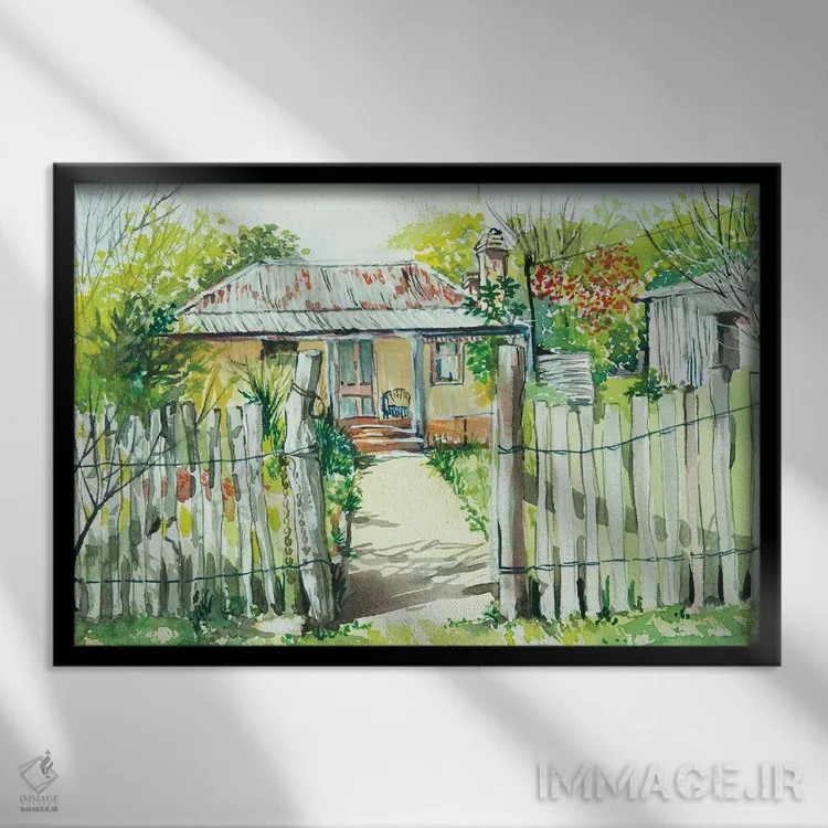 تابلو هیلند (نام مکان یا خاص) اثر هلن دوبروویچ - نمای قابدار مشکی