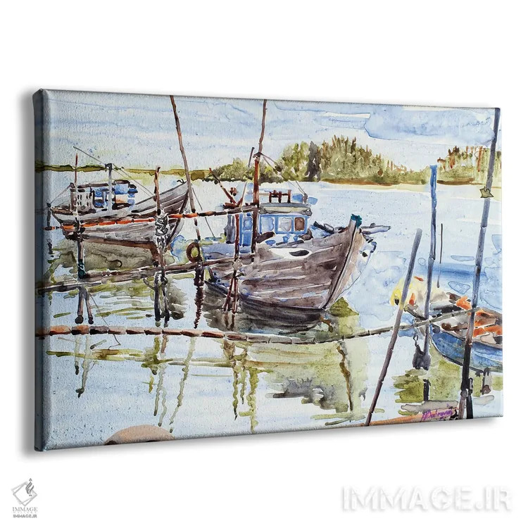 تابلو قایقهای رودخانهای هوئی آن اثر هلن دوبروویچ - نمای پرسپکتیو محصول