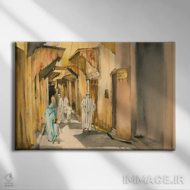 تابلو قدمزنی صبحگاهی اثر هلن دوبروویچ - نمای روبهرو روی دیوار