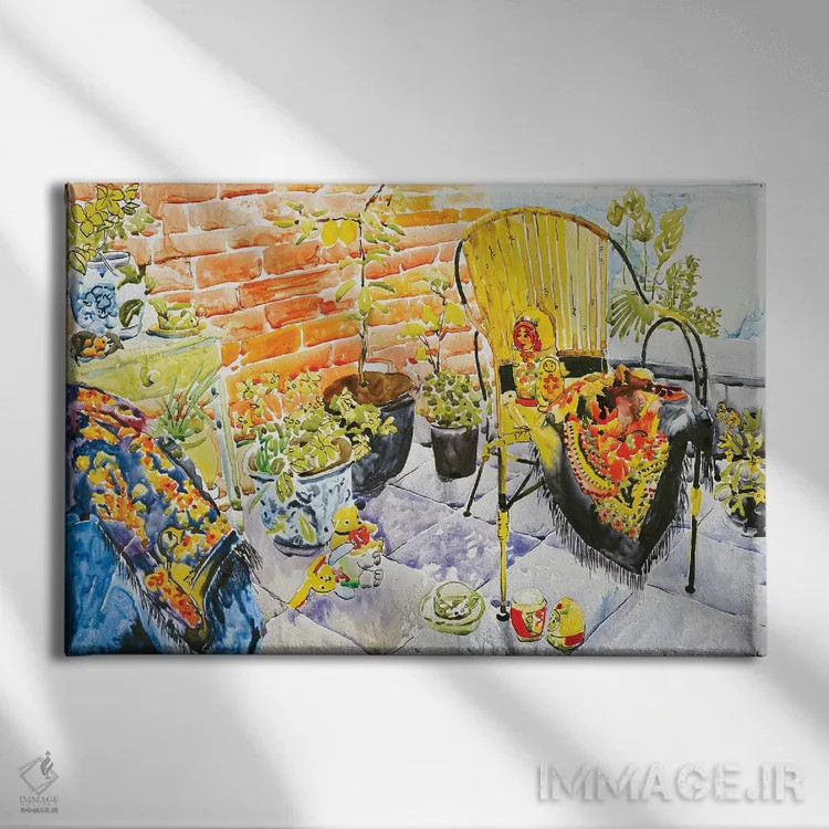 تابلو بالکن من اثر هلن دوبروویچ - نمای روبهرو روی دیوار