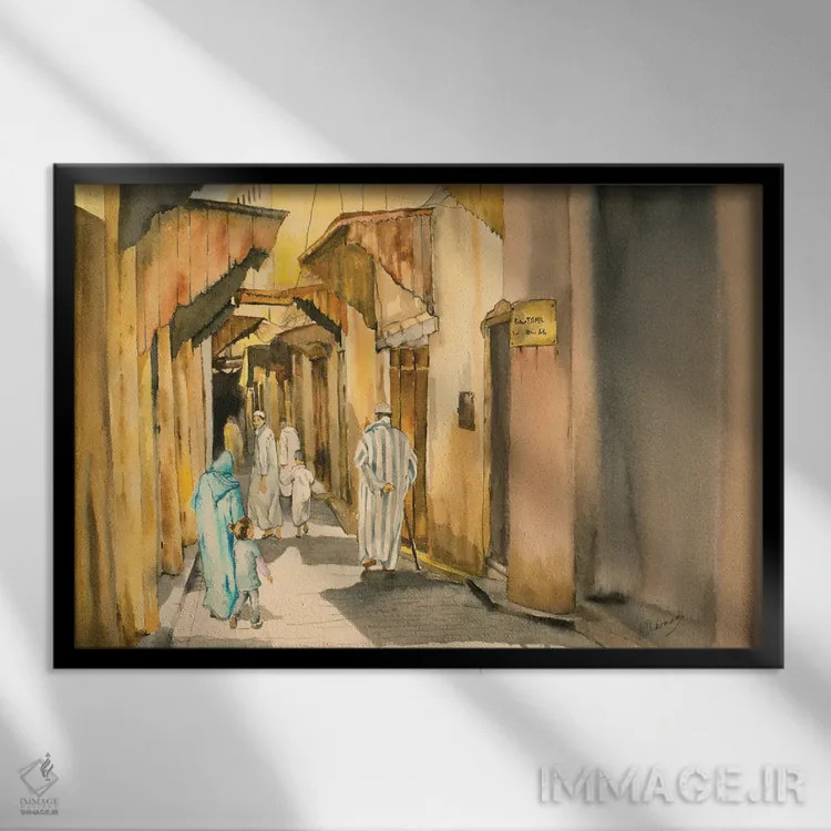 تابلو قدمزنی صبحگاهی اثر هلن دوبروویچ - نمای قابدار مشکی