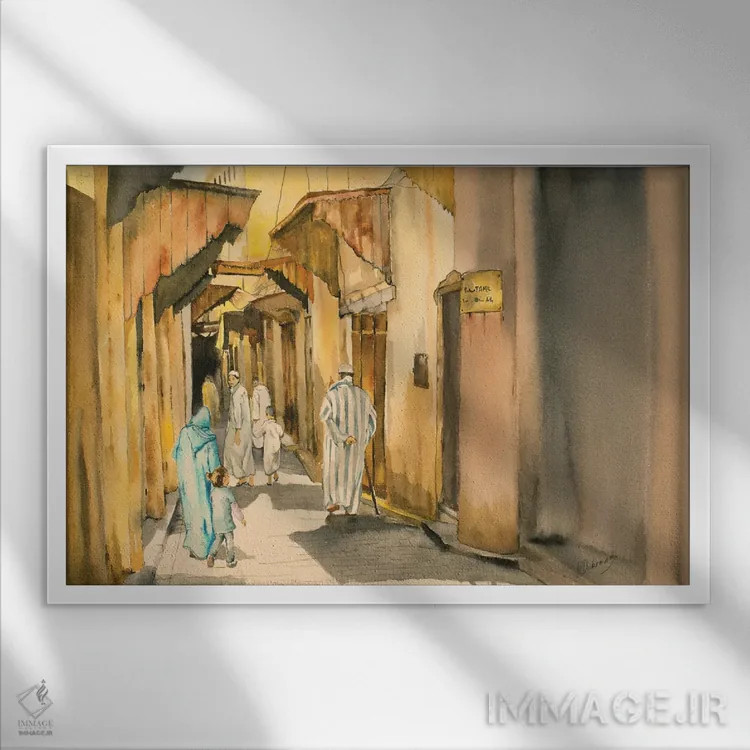 تابلو قدمزنی صبحگاهی اثر هلن دوبروویچ - نمای قابدار سفید