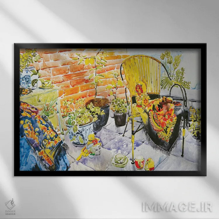 تابلو بالکن من اثر هلن دوبروویچ - نمای قابدار مشکی