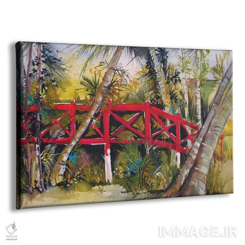 تابلو پل قرمز اثر هلن دوبروویچ - نمای پرسپکتیو محصول