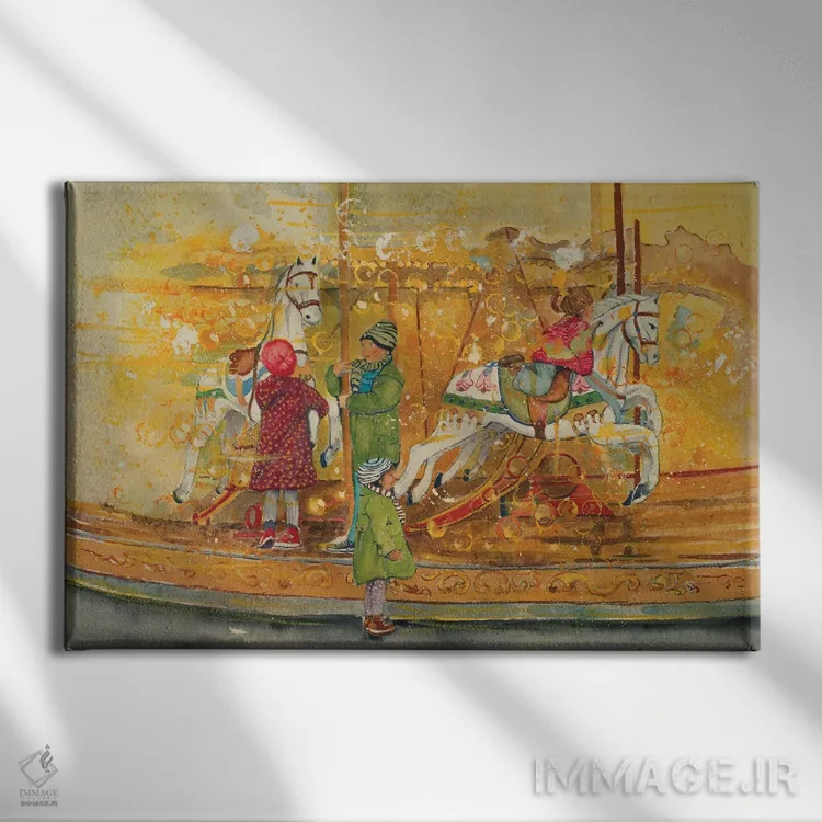 تابلو چرخوفلک اثر هلن دوبروویچ - نمای روبهرو روی دیوار