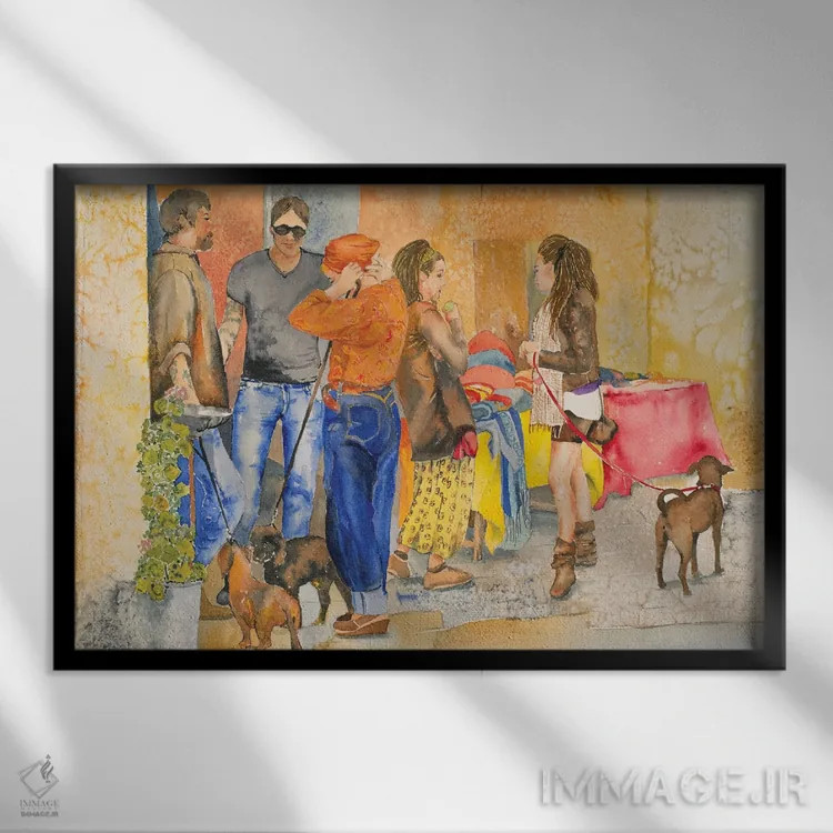 تابلو محل ملاقات اثر هلن دوبروویچ - نمای قابدار مشکی