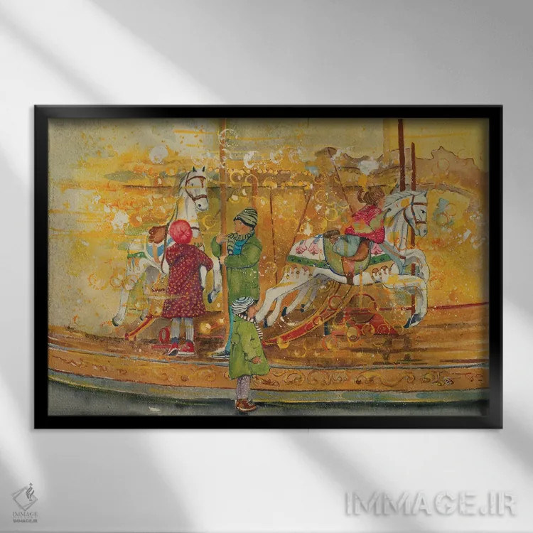 تابلو چرخوفلک اثر هلن دوبروویچ - نمای قابدار مشکی