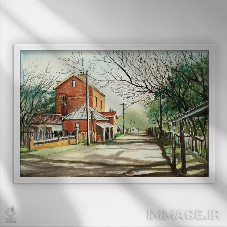 تابلو سوفالا (نام خاص، معمولا یک شهر) اثر هلن دوبروویچ - نمای قابدار سفید