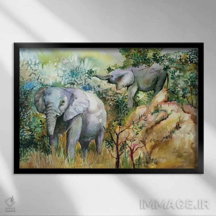 تابلو بالای تپه سفیدکها (تپه موریانهها) اثر هلن دوبروویچ - نمای قابدار مشکی