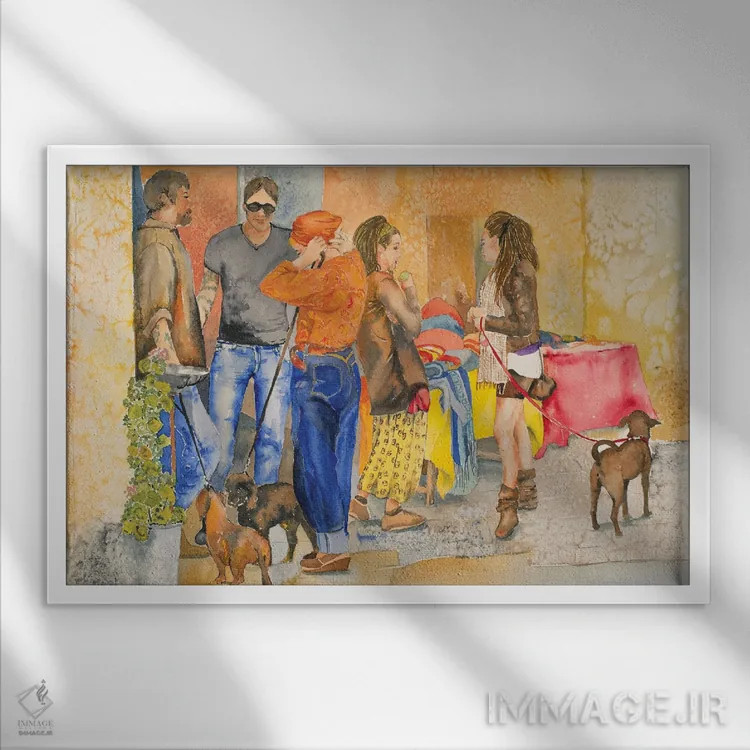 تابلو محل ملاقات اثر هلن دوبروویچ - نمای قابدار سفید