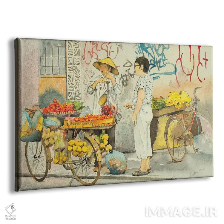 تابلو میوهفروش اثر هلن دوبروویچ - نمای پرسپکتیو محصول