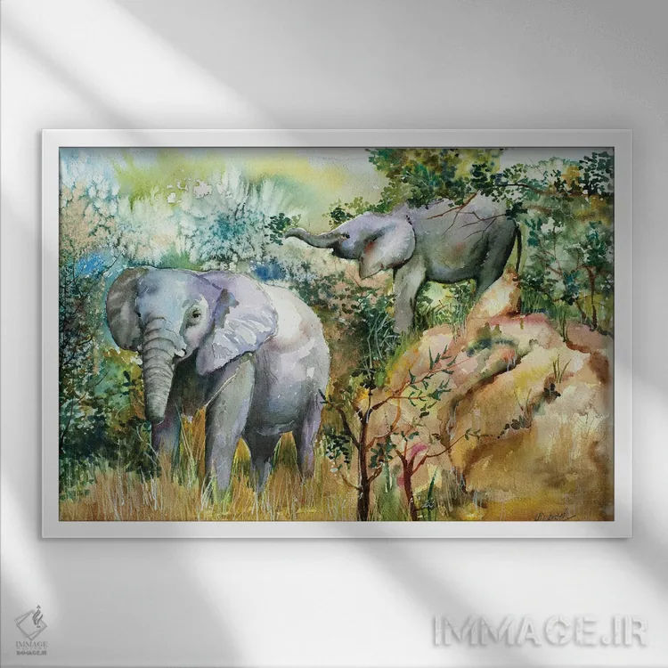 تابلو بالای تپه سفیدکها (تپه موریانهها) اثر هلن دوبروویچ - نمای قابدار سفید