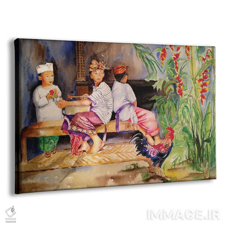تابلو زندگی روستایی اثر هلن دوبروویچ - نمای پرسپکتیو محصول