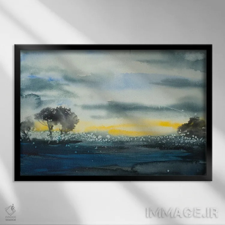 تابلو غروب نزدیک سوفالا اثر هلن دوبروویچ - نمای قابدار مشکی