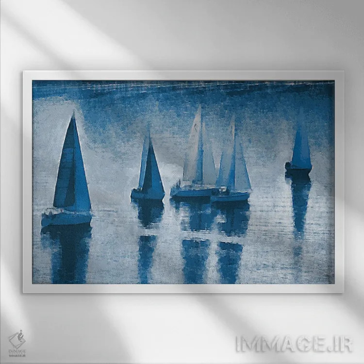 تابلو ناوگان اثر دنیس براون - نمای قابدار سفید