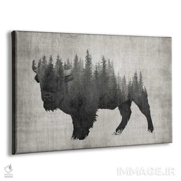 تابلو گاومیش کاج اثر دنیس براون - نمای پرسپکتیو محصول