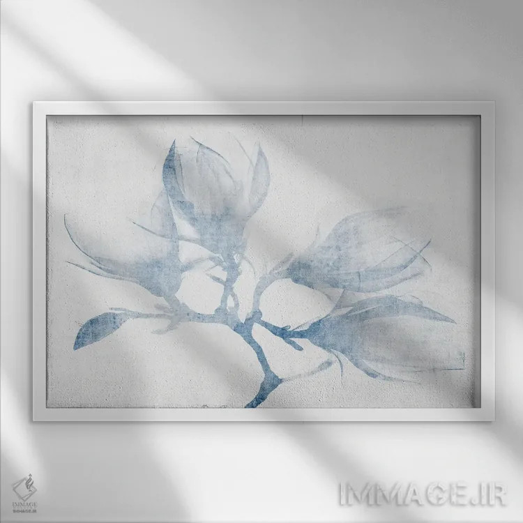 تابلو مطالعهٔ گلها اثر دنیس براون - نمای قابدار سفید