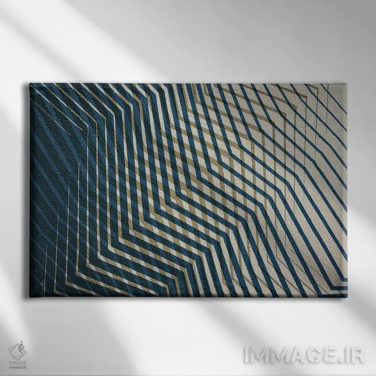 تابلو زیگزاگ مدرن ۱ اثر دنیس براون - نمای روبهرو روی دیوار