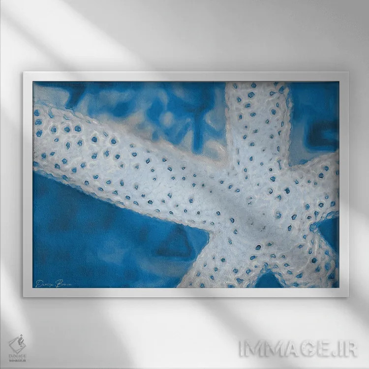 تابلو ستارهماهی اثر دنیس براون - نمای قابدار سفید