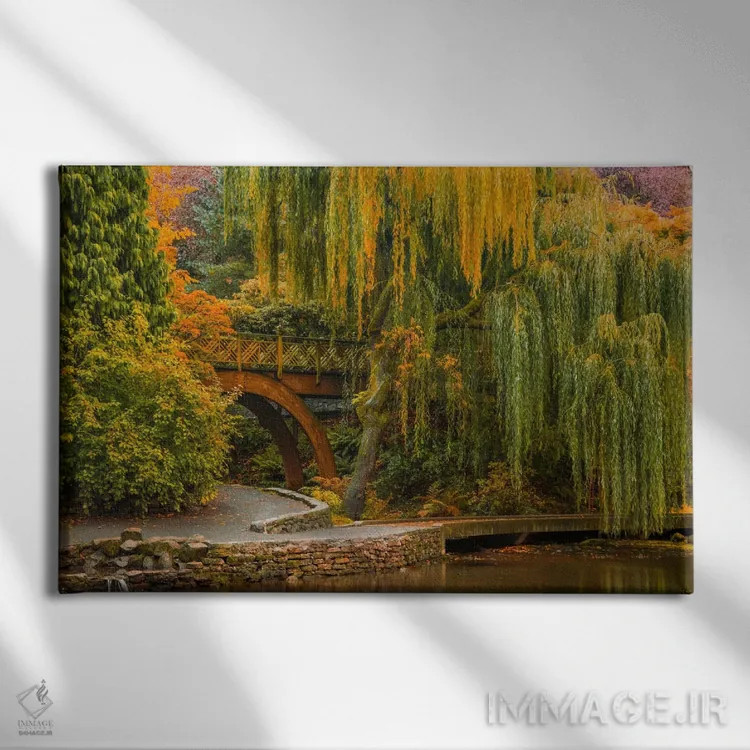 تابلو بیدهای کنار تالاب اثر دان شوارتز - نمای روبهرو روی دیوار