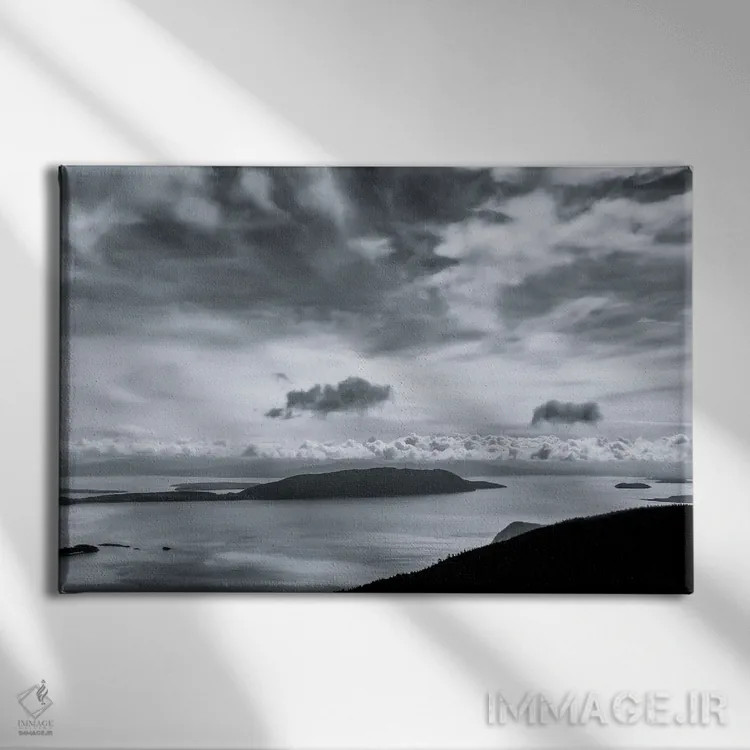 تابلو صبح جزایر سنخوان اثر دان شوارتز - نمای روبهرو روی دیوار