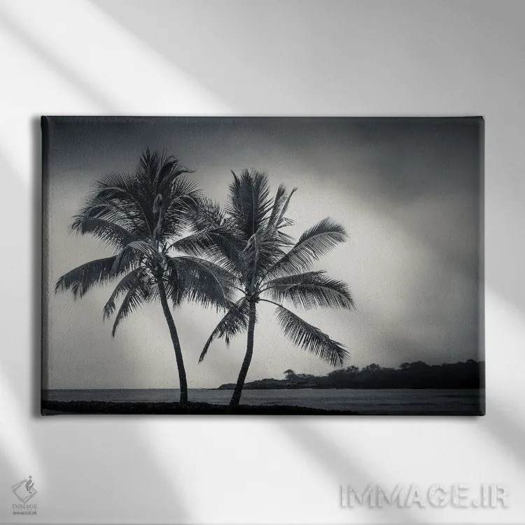 تابلو دو نخل اثر دان شوارتز - نمای روبهرو روی دیوار