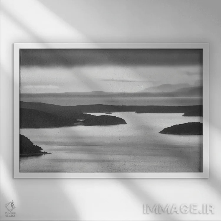 تابلو آرامش جزایر سنخوان اثر دان شوارتز - نمای قابدار سفید