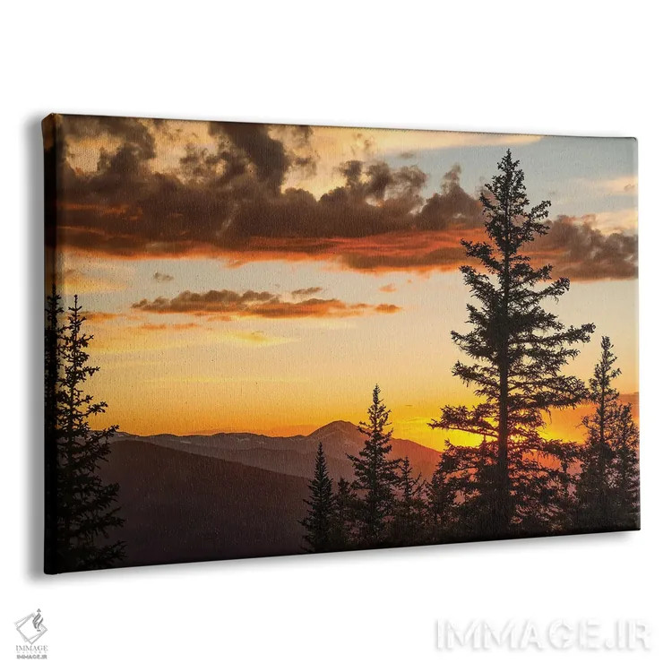 تابلو نور طلایی کوهستان اثر دان شوارتز - نمای پرسپکتیو محصول