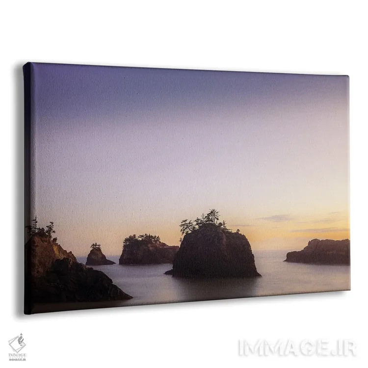 تابلو صخرههای دریایی در غروب آغازین پاییز اثر دان شوارتز - نمای پرسپکتیو محصول