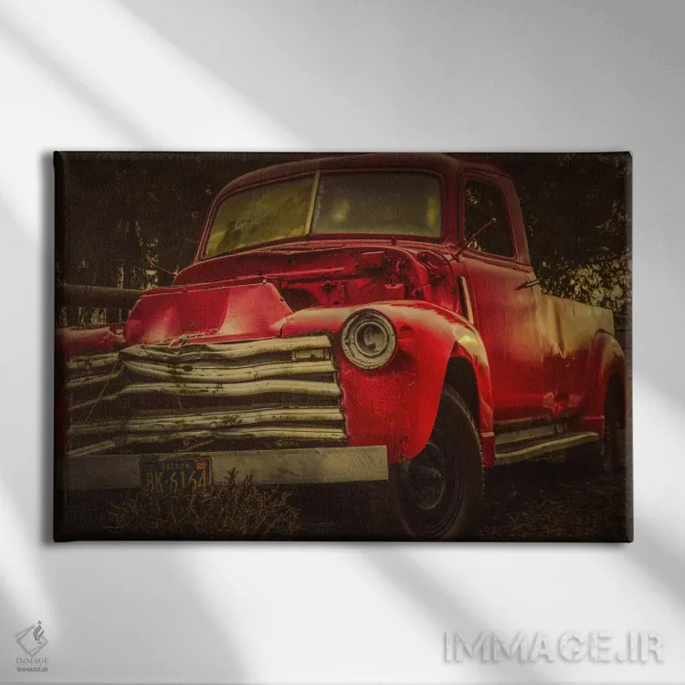 تابلو کامیون فرسوده اثر دان شوارتز - نمای روبهرو روی دیوار