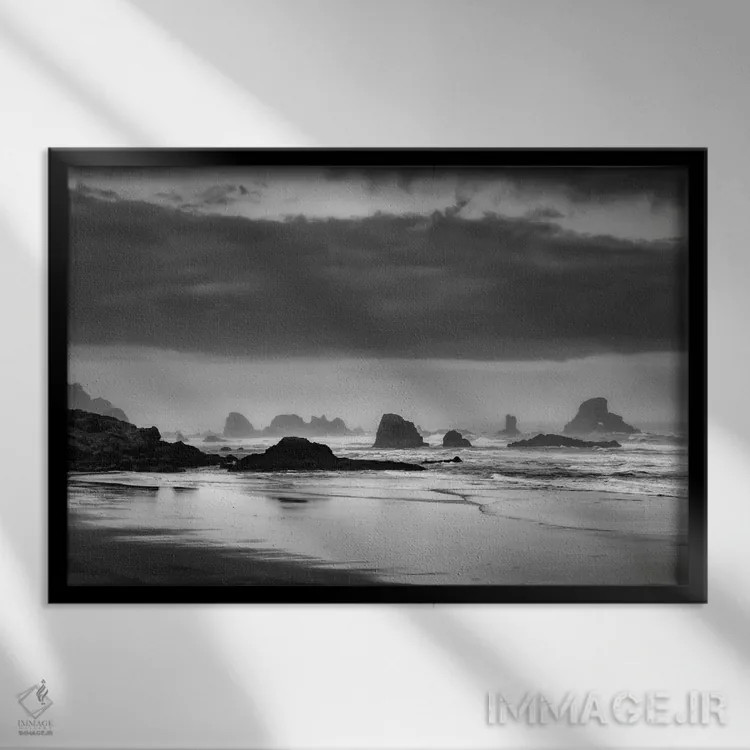 تابلو کشف ساحلی اثر دان شوارتز - نمای قابدار مشکی