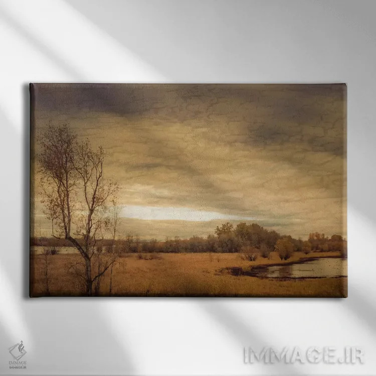 تابلو غازها روی برکه اثر دان شوارتز - نمای روبهرو روی دیوار