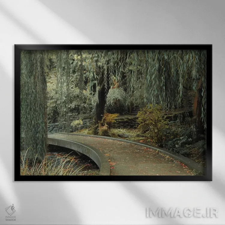 تابلو مسیر باغ اثر دان شوارتز - نمای قابدار مشکی
