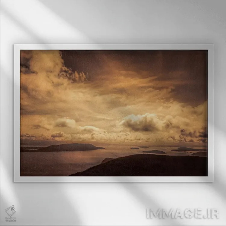 تابلو سپیدهدم اثر دان شوارتز - نمای قابدار سفید