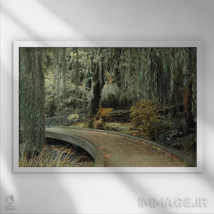 تابلو مسیر باغ اثر دان شوارتز - نمای قابدار سفید