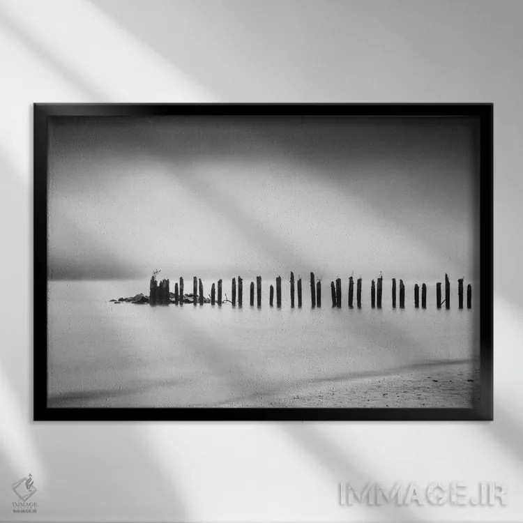 تابلو در امتداد رودخانه اثر دان شوارتز - نمای قابدار مشکی