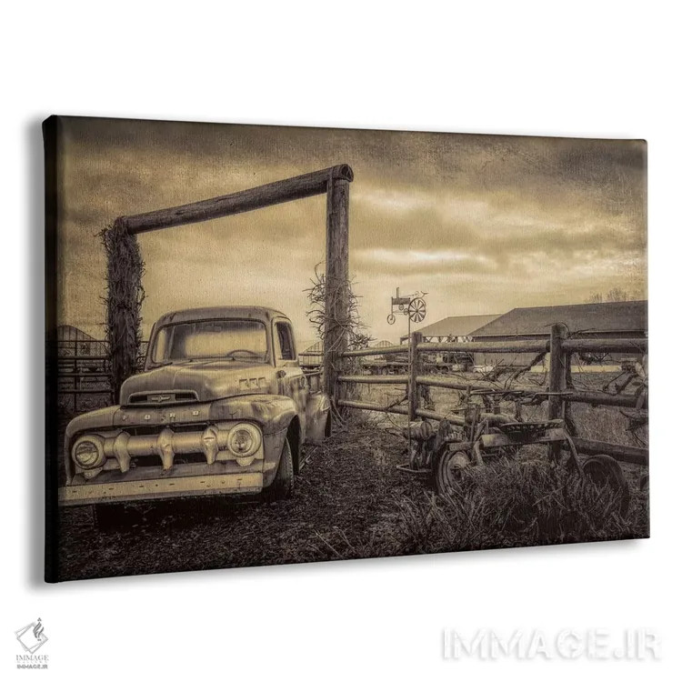 تابلو فورد قدیمی در مزرعه اثر دان شوارتز - نمای پرسپکتیو محصول